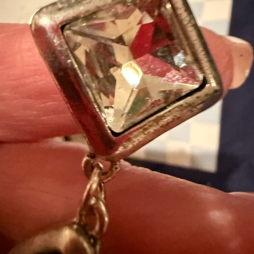 Bebe Silver And Black Geometric Statement Earring… - image 6